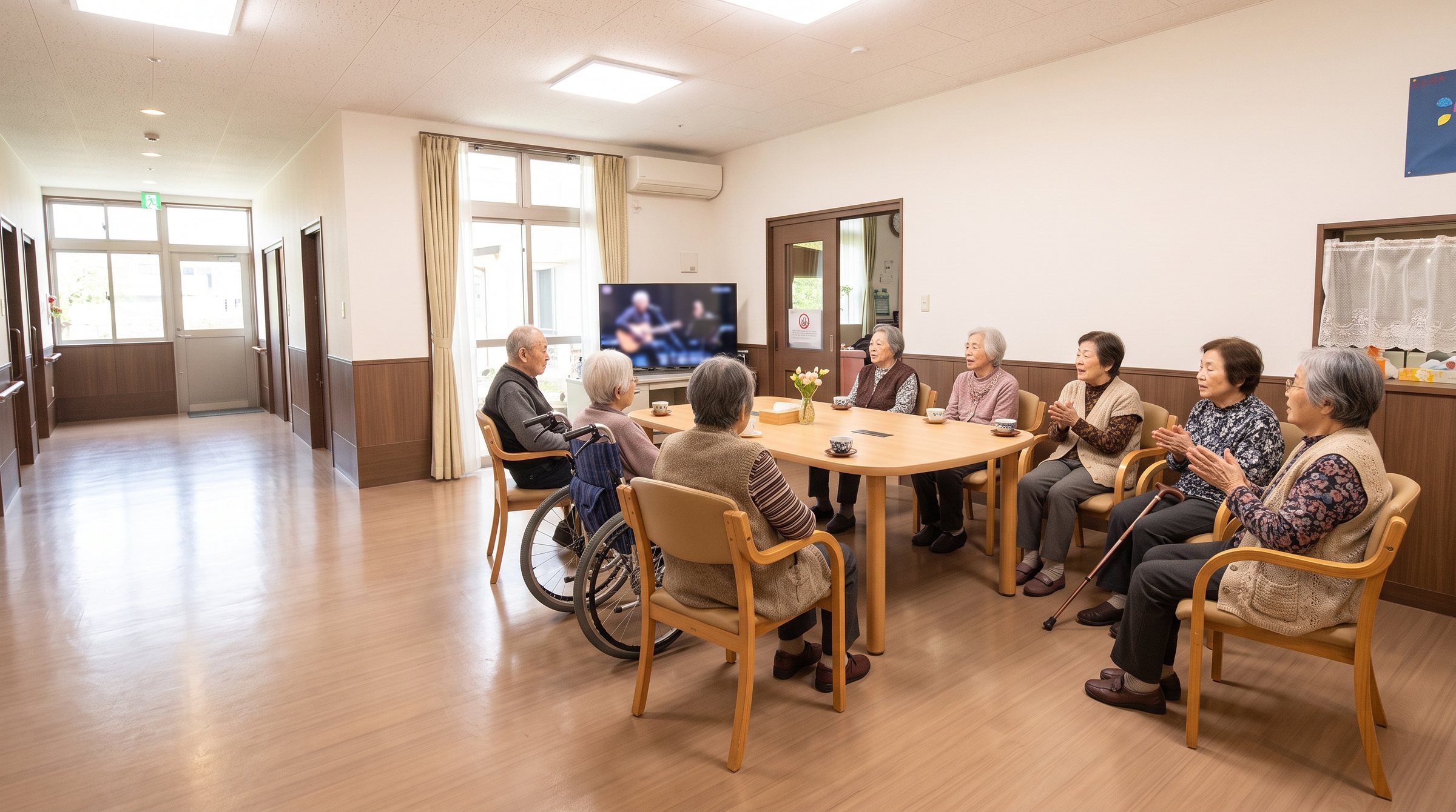八戸｜食堂でテレビを見るひととき