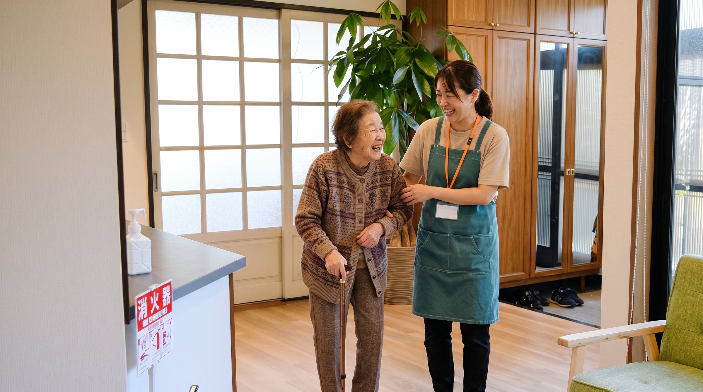 塩釜｜玄関でのお出迎え