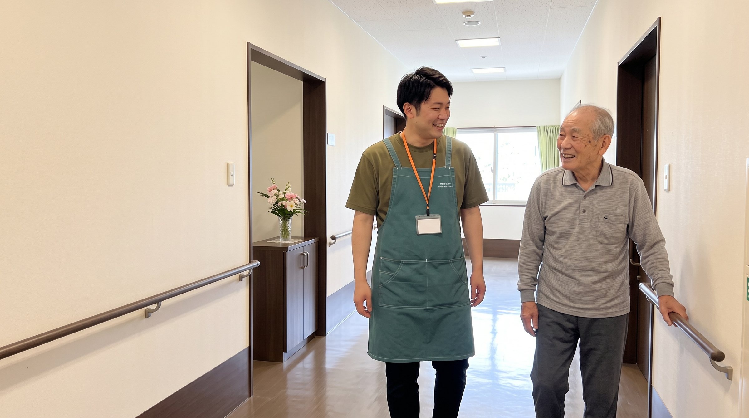 八戸｜廊下での見守り（イメージ）